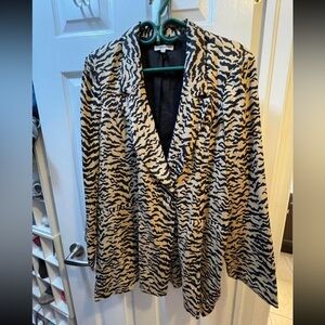 Good American animal print blazer